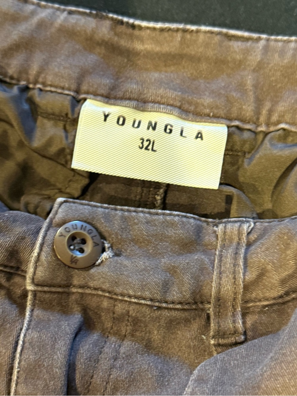 Young LA Men's Cargo Pants - Brown - Picture 4 of 4
